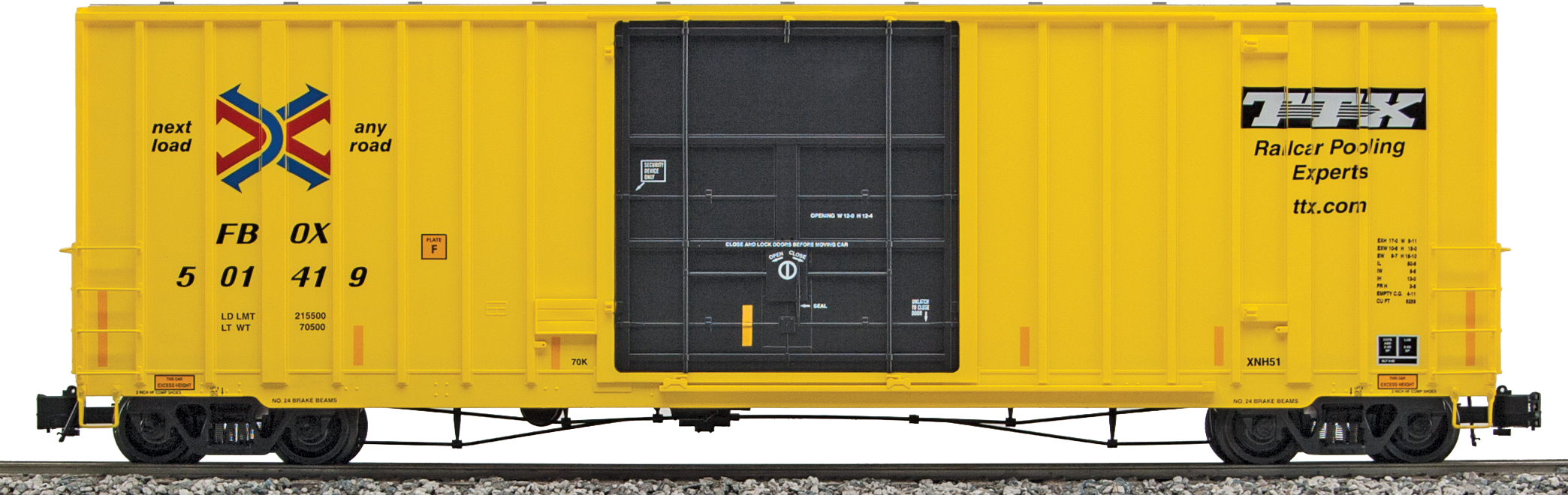 Brown #406895 Canadian National Accucraft G411-07X 50' Hi-Cube Box Car 
